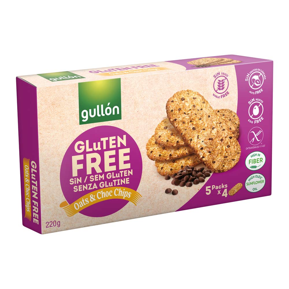 Galletas de Avena con Chocochips Gullón Sin Gluten 220g