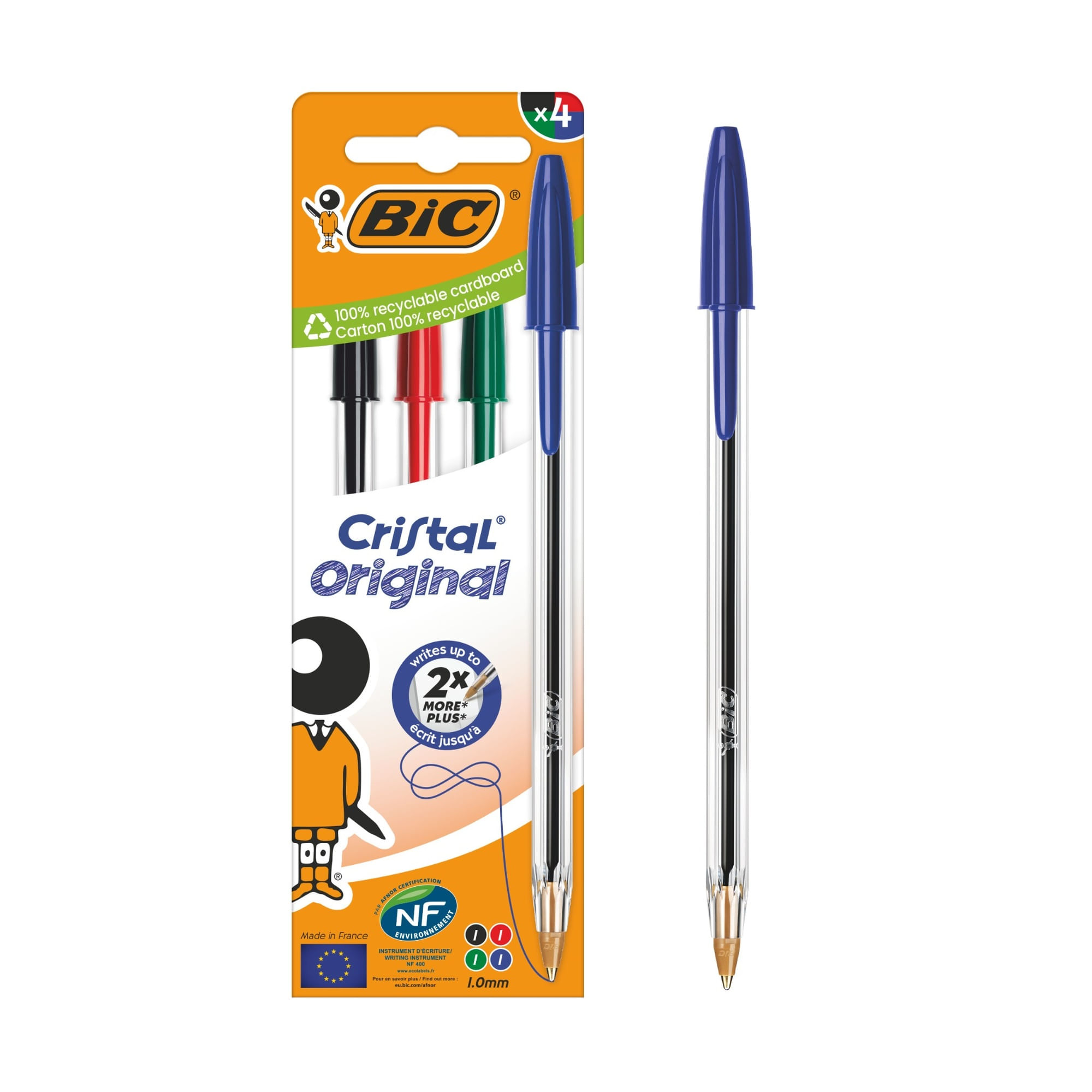 Set de Lápices Bic Cristal Original 4un