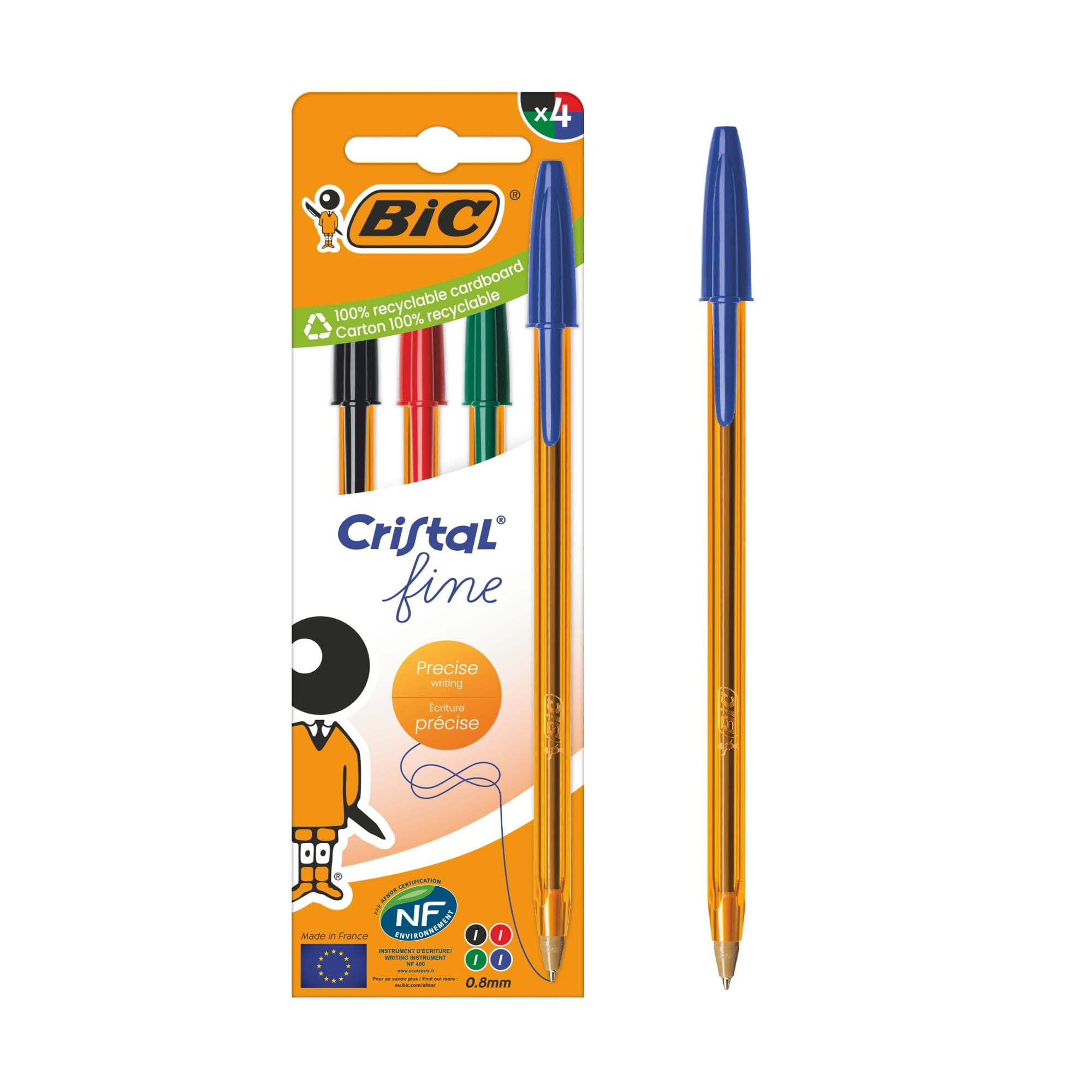 Set de Lápices Cristal Bic Fine 0..8mm