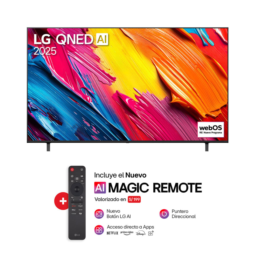 Televisor Smart TV LG QNED 65" 4K THINQ AI 65QNED73ASA
