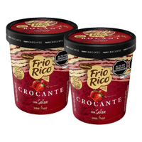 Twopack Helado Frio Rico Crocante Fresa 900ml