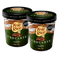 Twopack Helado Frio Rico Crocante Café 900ml