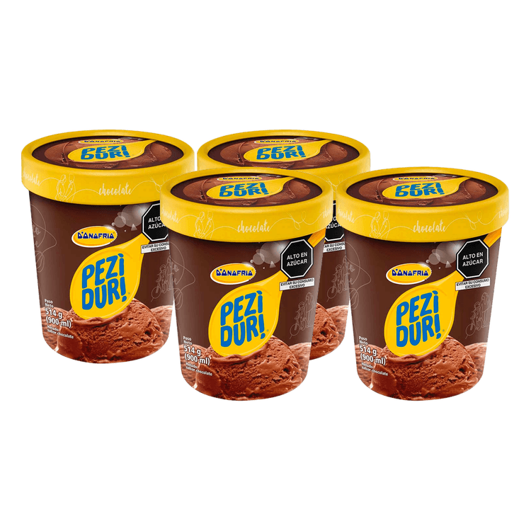 Fourpack Helado Peziduri Chocolate 900ml