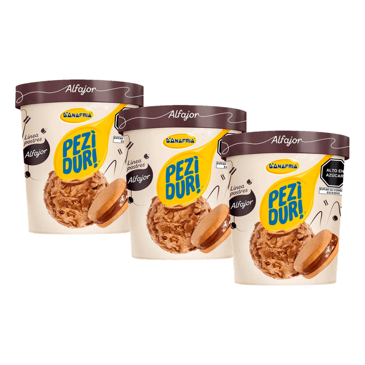 Tripack Helado Peziduri Postres Alfajor 900ml