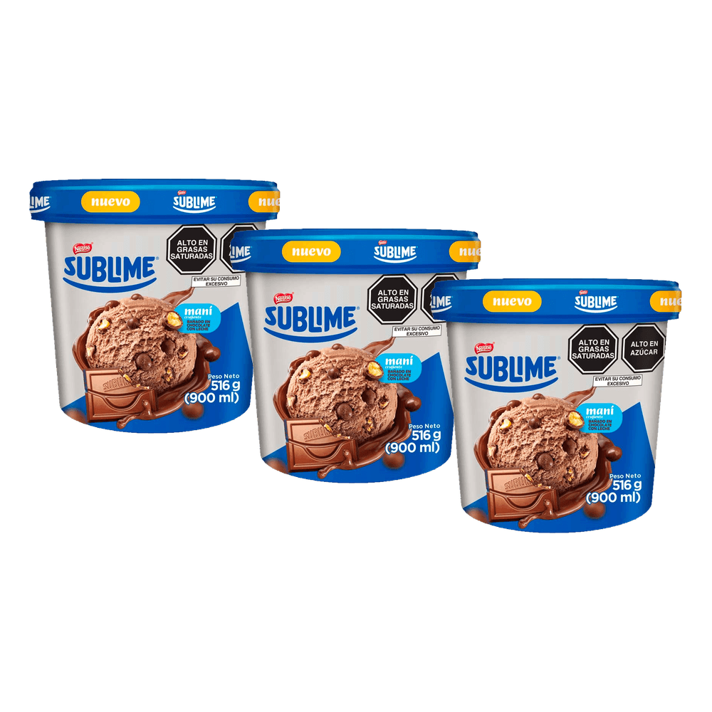 Tripack Helado Donofrio Premium Sublime 900ml