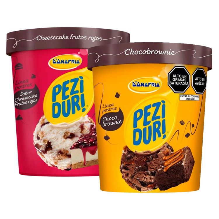 Pack Helado Peziduri Postres 900ml: Cheesecake + Choco Brownie
