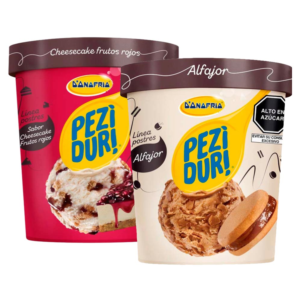 Pack Helado Peziduri 900ml: Cheesecake + Alfajor