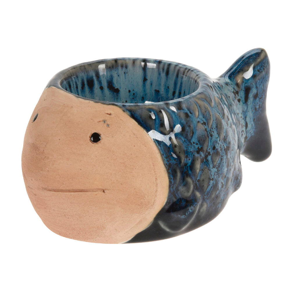 Portavela Pez H&S Collection Porcelana