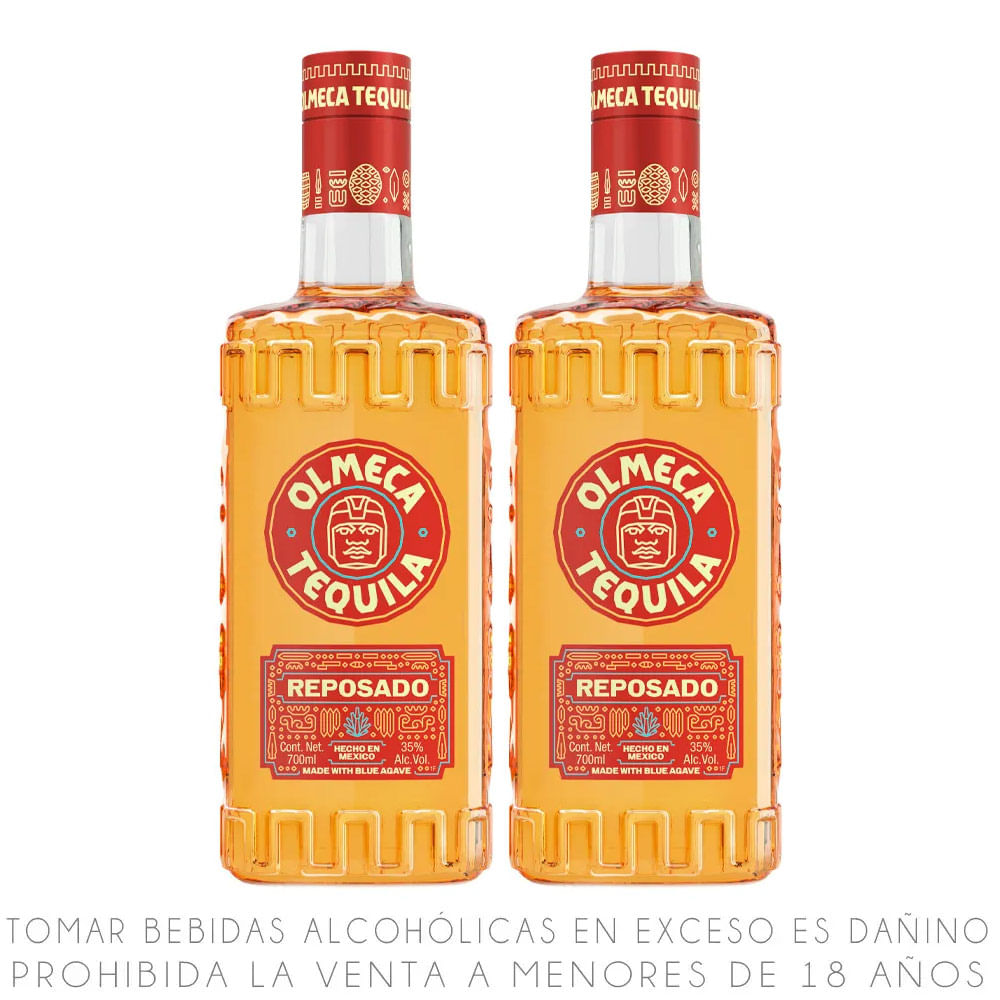 Twopack Tequila Reposado Olmeca Botella 700ml