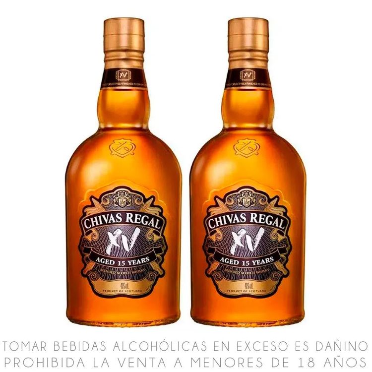 Twopack Whisky Chivas Regal XV 15 Años Botella 700ml