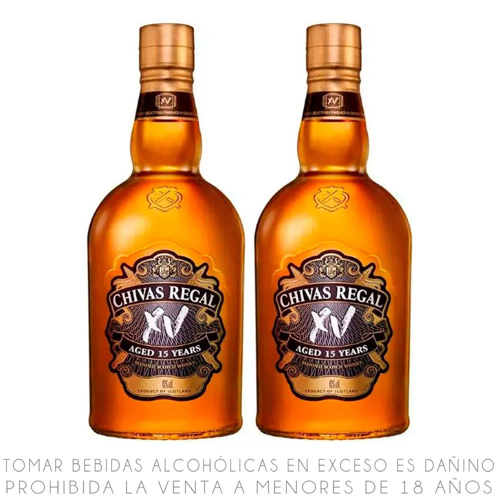 Twopack Whisky Chivas Regal XV 15 Años Botella 700ml