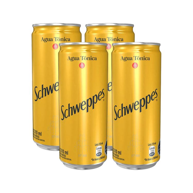 Fourpack Agua Tónica Schweppes Lata 310ml