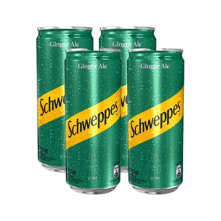 Fourpack Ginger Ale Schweppes Lata 310ml