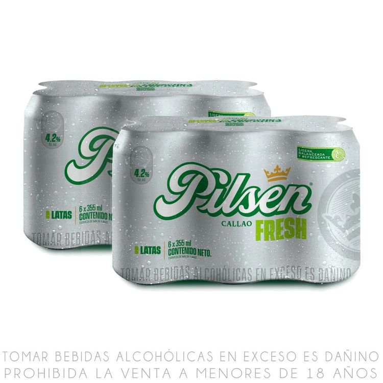 Sixpack Cerveza Pilsen Callao Lata 355ml