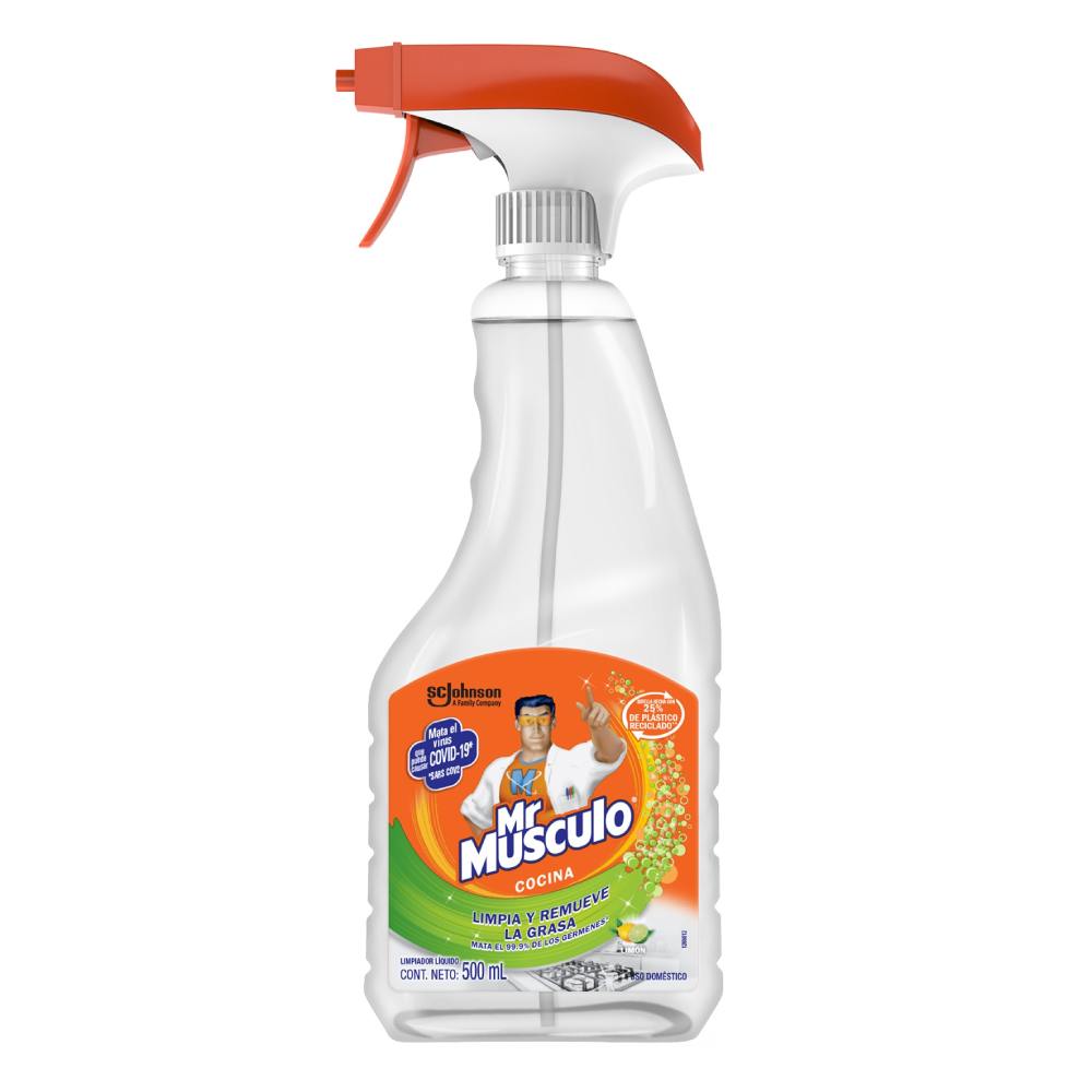 Limpiador Mr Músculo Líquido Quitagrasa Limón Gatillo 500ml