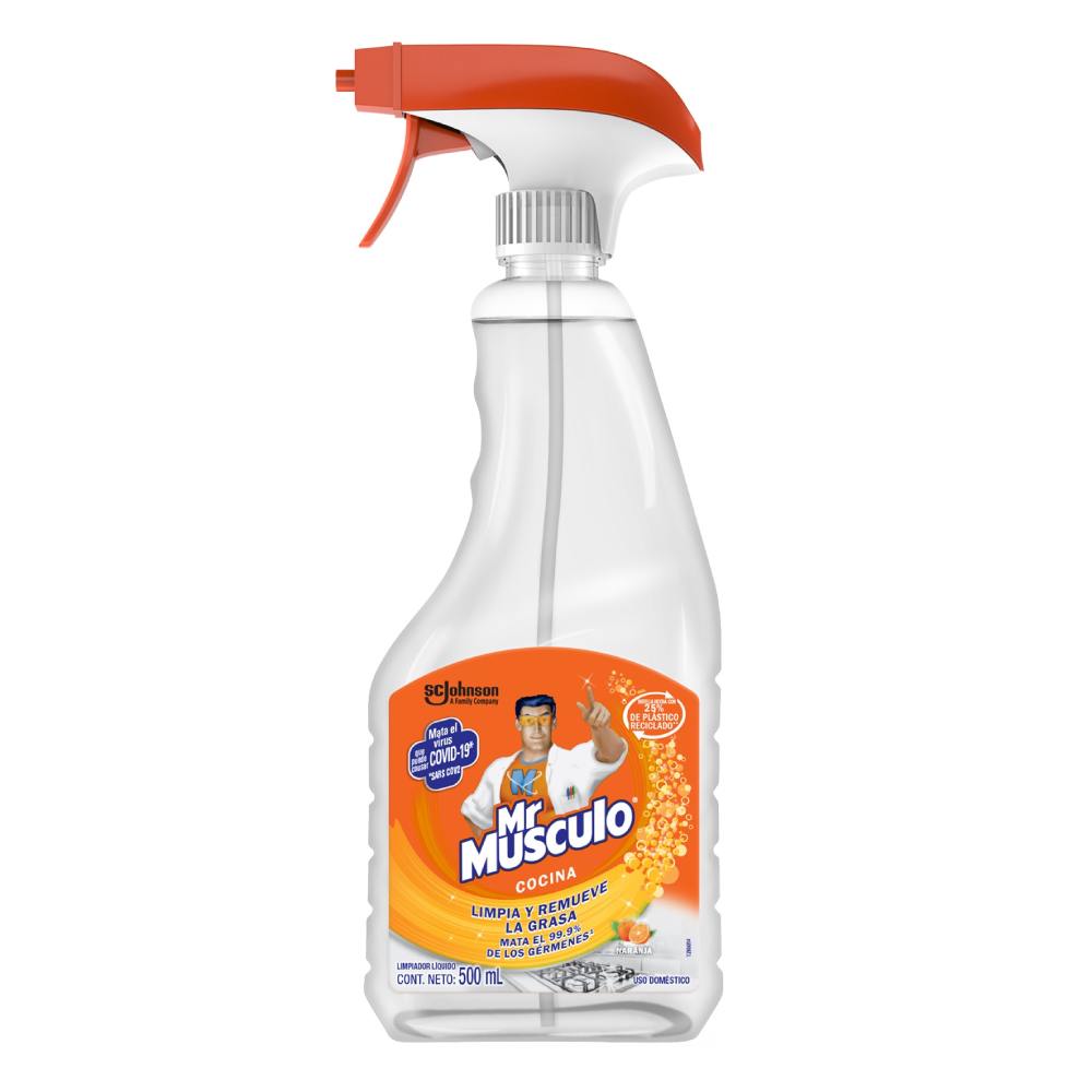 Limpiador Mr Músculo Líquido Quitagrasa Naranja Gatillo 500ml