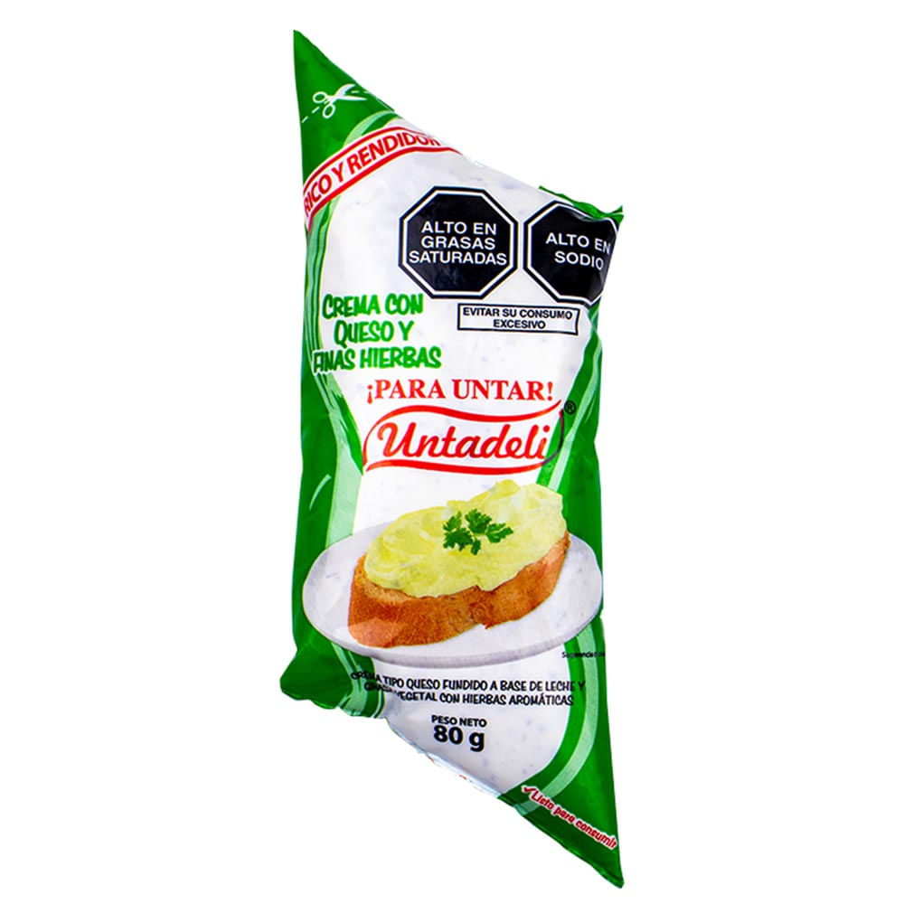 Crema con Queso y Finas Hierbas Untadeli 80g