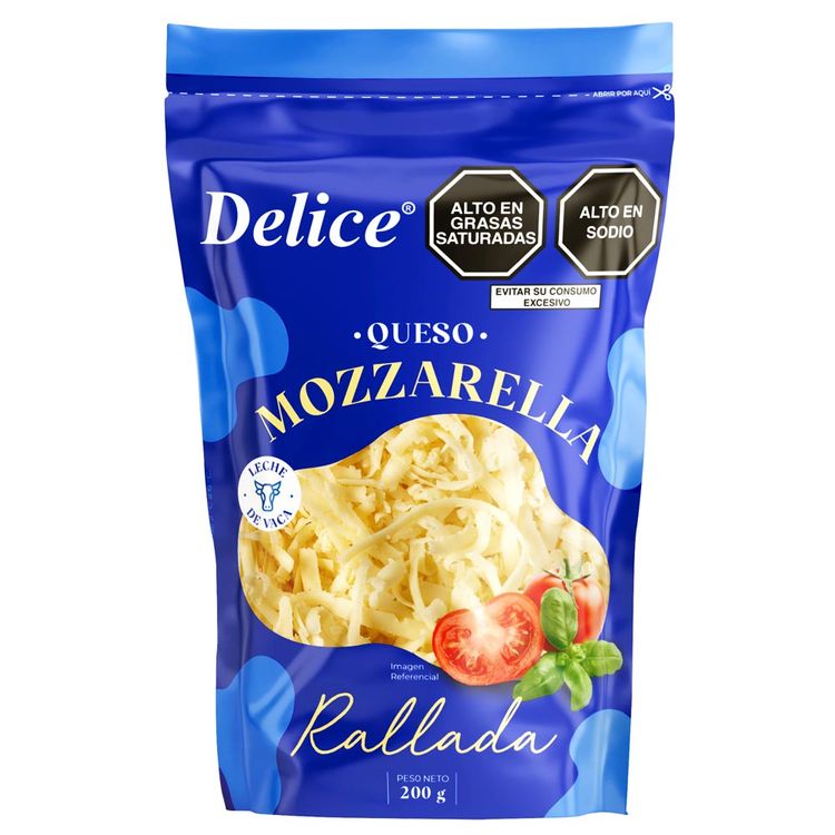 Queso Mozzarella Delice Rallado 200g