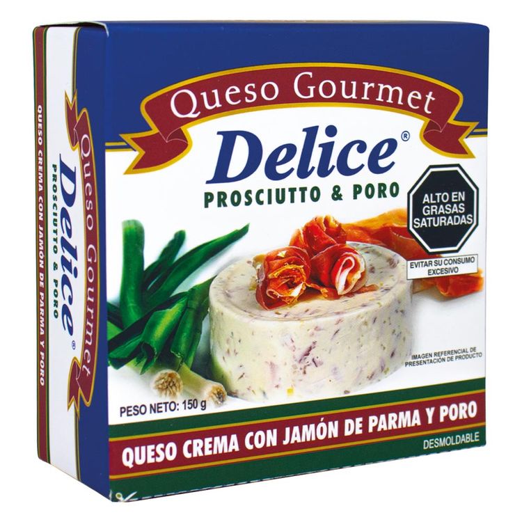 Queso Crema con Jamón de Parma y Poro Delice 150g