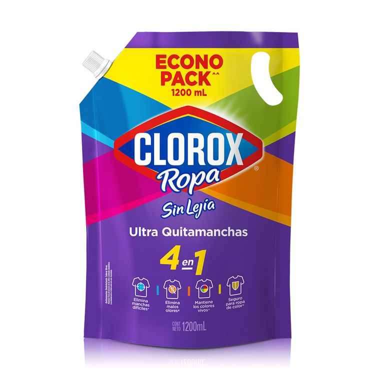 Ultra Quitamanchas Líquido Clorox Ropa Sin Lejía 1.2L