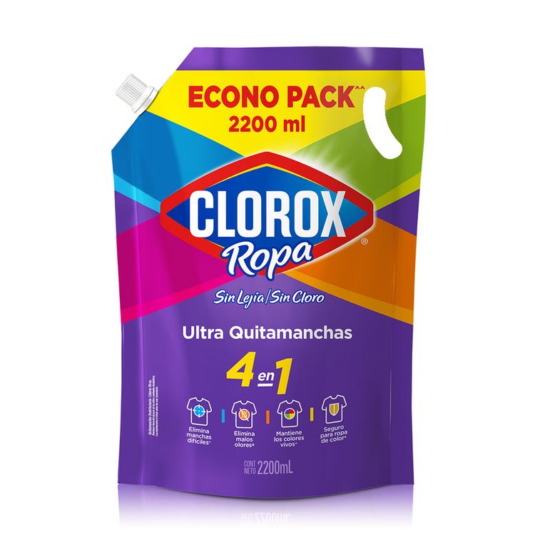 Ultra Quitamanchas Líquido Clorox Ropa Sin Lejía 2.2L