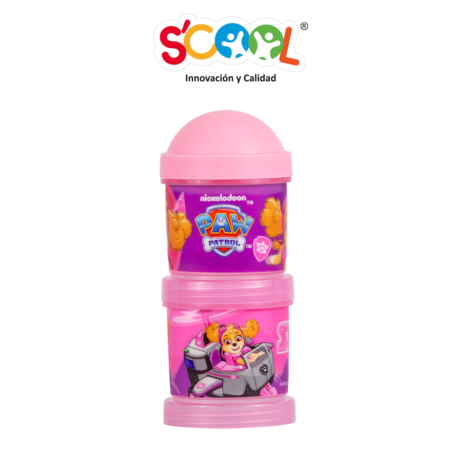 Porta Snack Tapa Rosca Rosado Scool