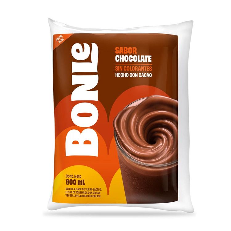 Bebida Láctea Sabor Chocolate Bonlé Bolsa 800 ml