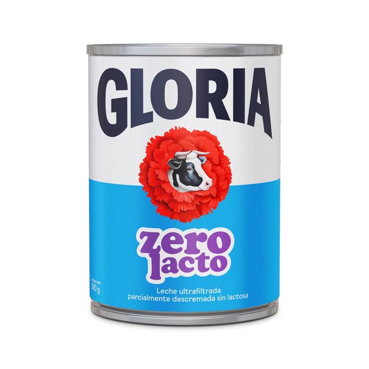 Leche Ultrafiltrada Sin Lactosa Gloria Zero Lacto Lata 390g