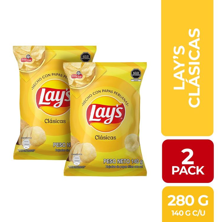 Twopack Papas Lay's Clásicas 140g