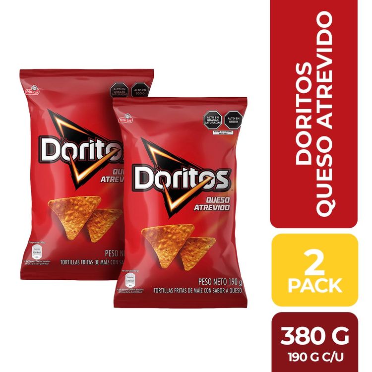 Twopack Doritos Queso Atrevido 190g