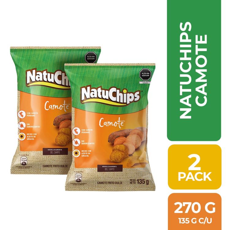 Twopack Camote Frito Natuchips Dulce 135g