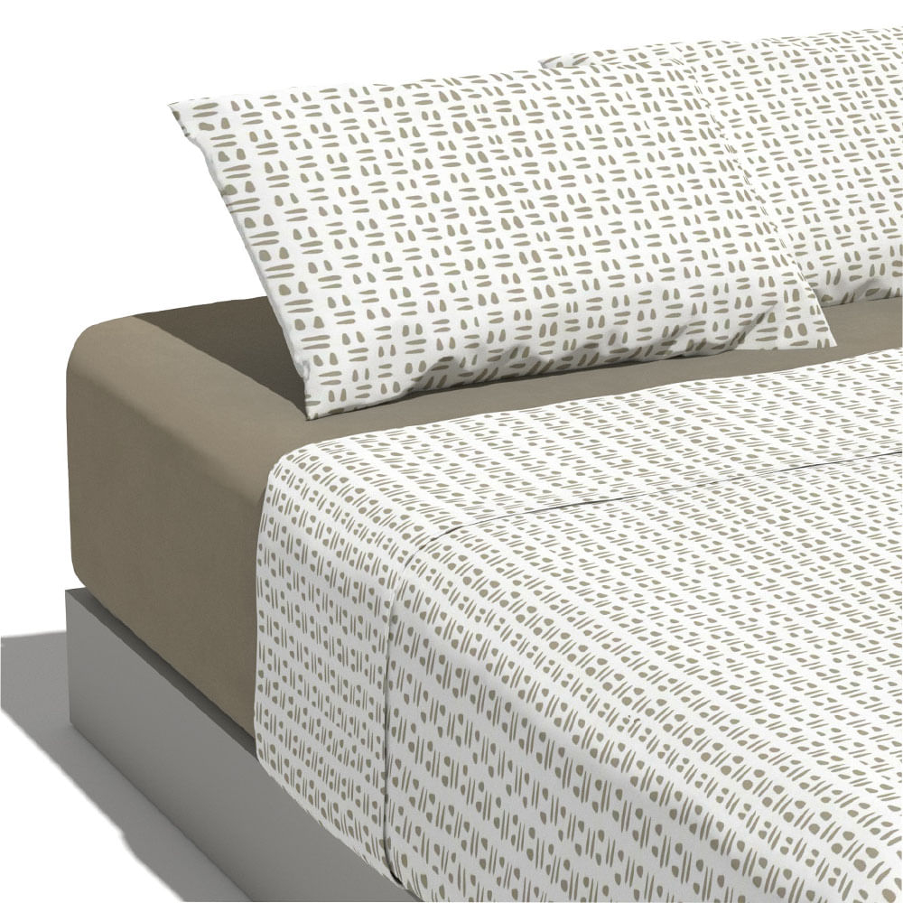 SABANA EST 1.5P TRAMA TOSTADA 132H POLIC