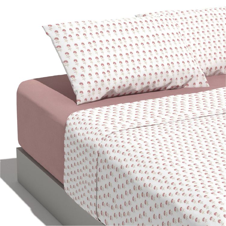 SABANA EST QP 144H POLICOT CALENDULA Juego de Sábanas Estampada Krea Queen Plaza 144H Polialgodón Caléndula