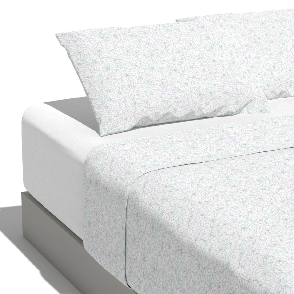 SABANA EST QP 180H PC FLOR AZUL