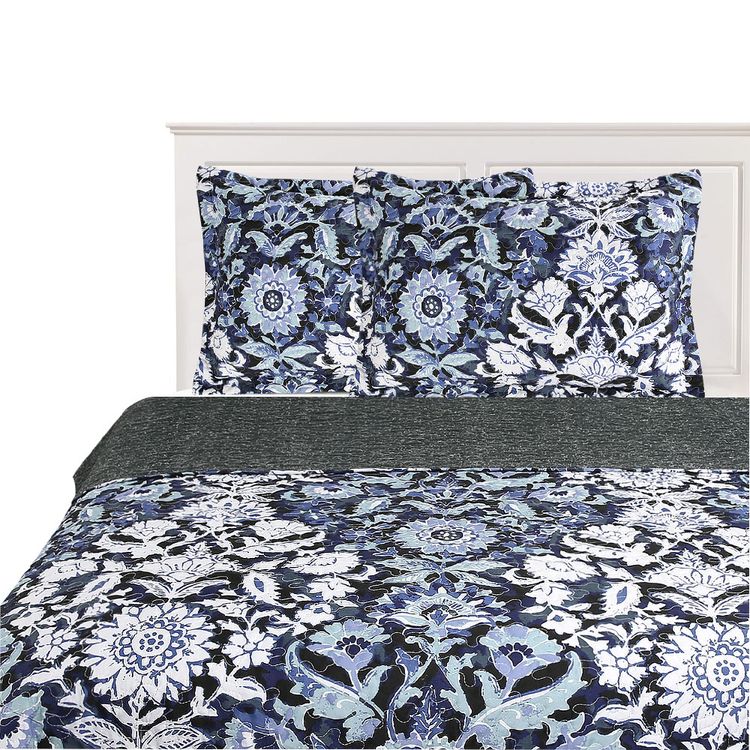 Quilt Estampado Krea 2 Plazas Superior Boho Índigo
