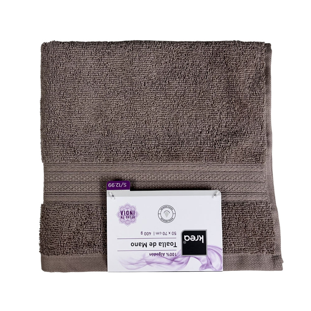 Toalla de Mano Krea 50x70cm 400gsm Taupe