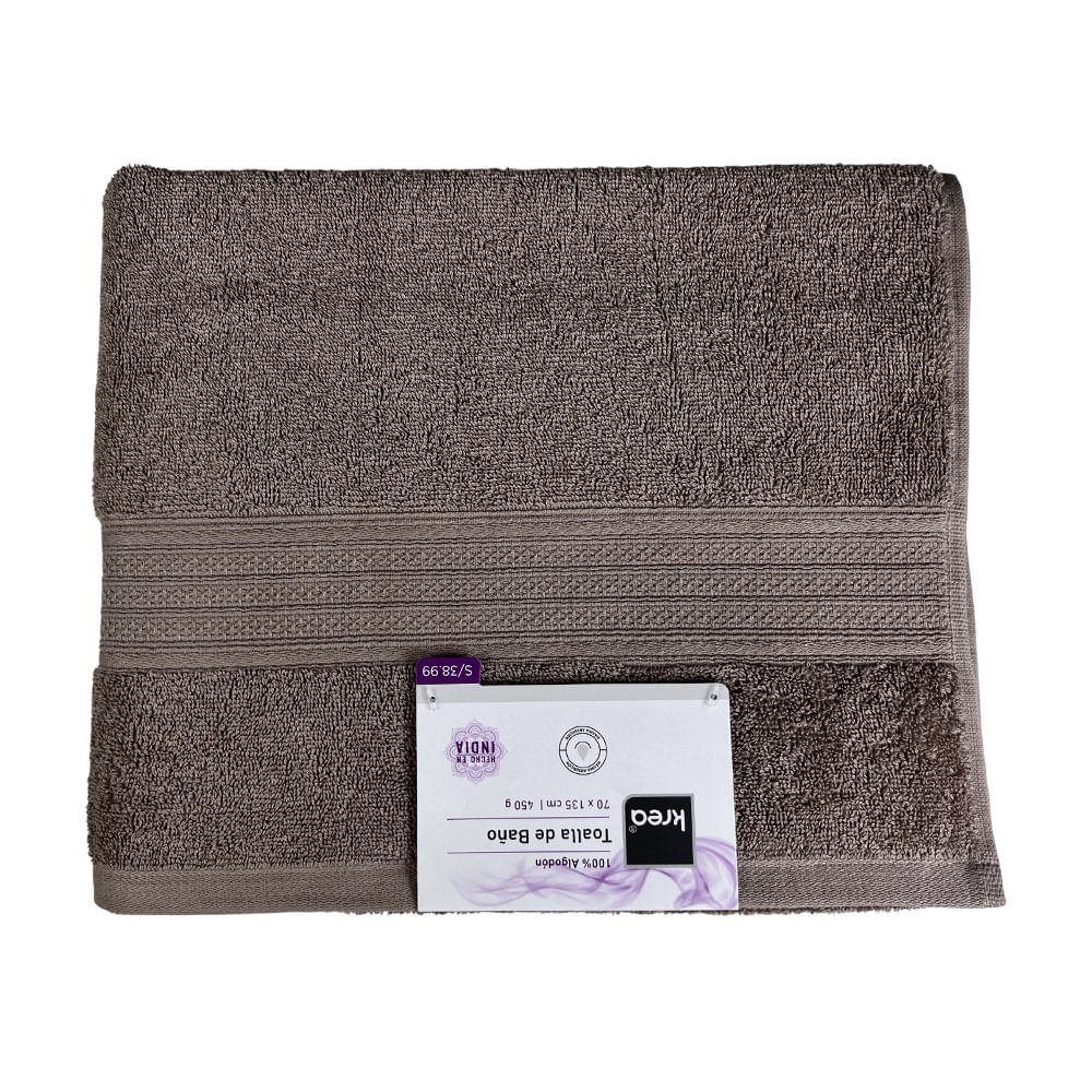 Toalla de Baño Krea 70x135cm 450gsm Taupe