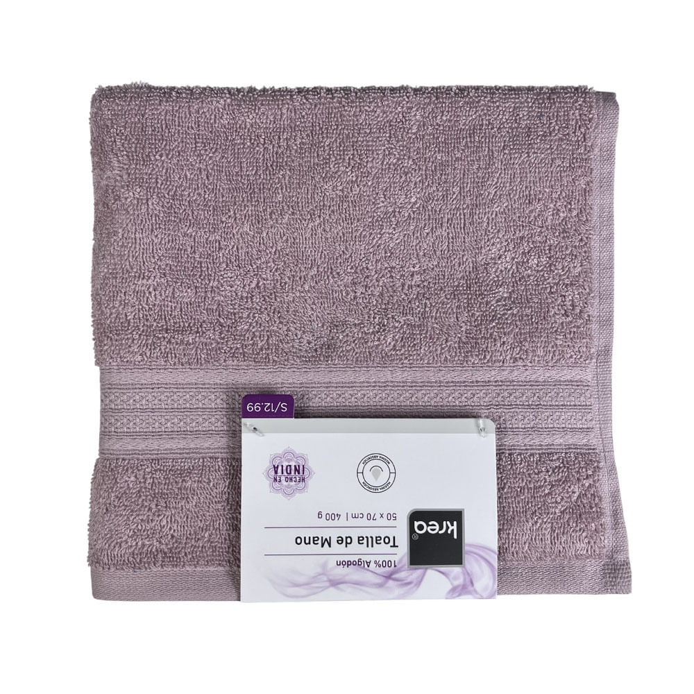 TOALLA MANO 50X70CM 400GSM LILA