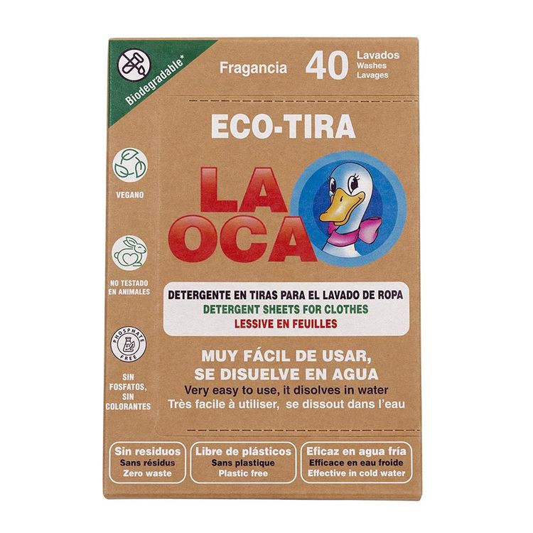 Detergente en Tiras Eco La Oca 40un