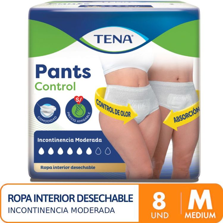 Ropa Interior Desechable Tena Pants Control Talla M 8un