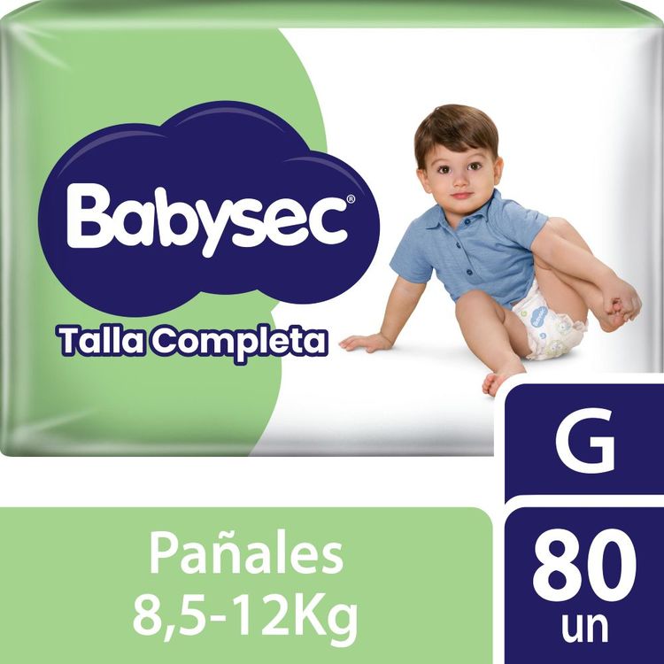 Pañales para Bebé Babysec Talla Completa Talla G 80un Pañales para Bebé Babysec Talla Completa Talla G 80un