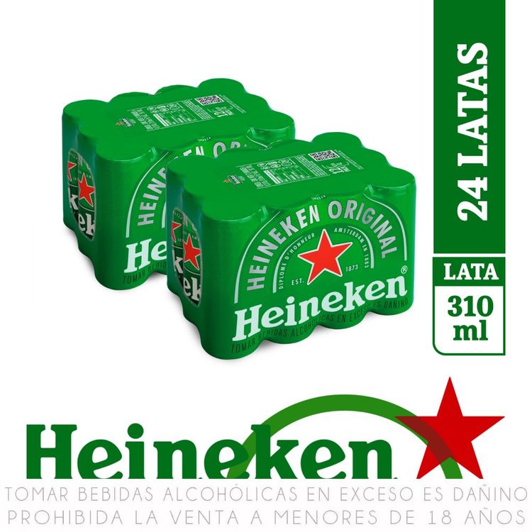 Twelvepack x2 Cerveza Heineken Lata 310ml