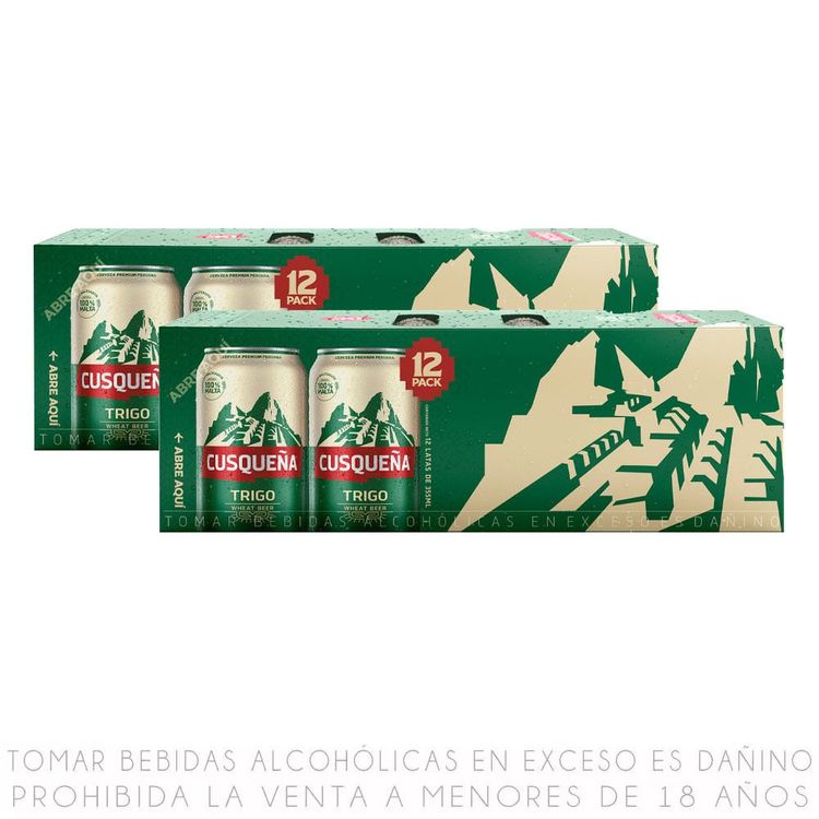 Twelvepack x2 Cerveza Cusqueña Trigo Lata 355ml