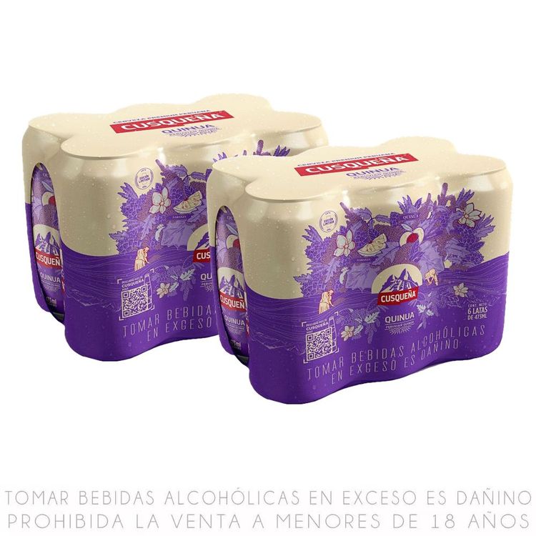 Sixpack x2 Cerveza Cusqueña Quinua Lata 473ml