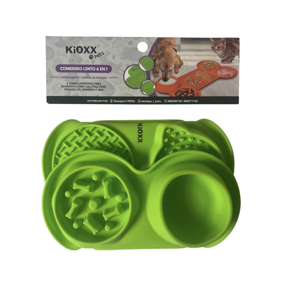 Comedero Lento Kioxx de Silicona 6 en 1