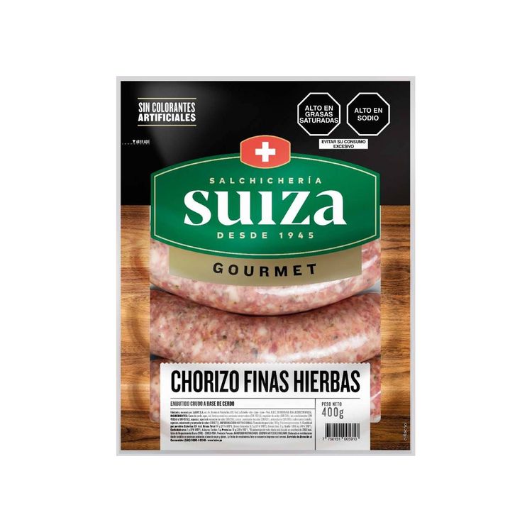 Chorizo Finas Hierbas Suiza Gourmet 400g