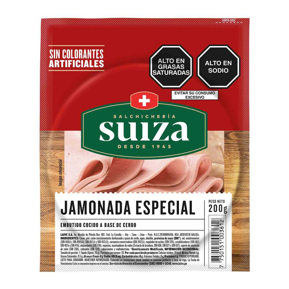 Jamonada Especial Suiza Paquete 200 g