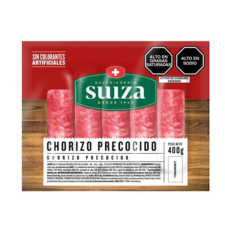 Chorizo Precocido Suiza 5un