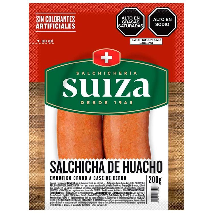 Salchicha de Huacho Suiza 2un.