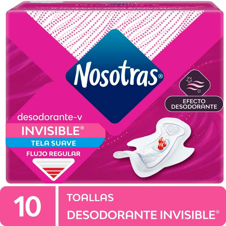 Toallas Higiénicas Nosotras Invisible Desodorante 10un